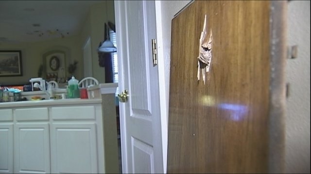 bullet hole door
