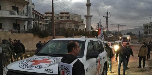 red crescent convoy attacked syria