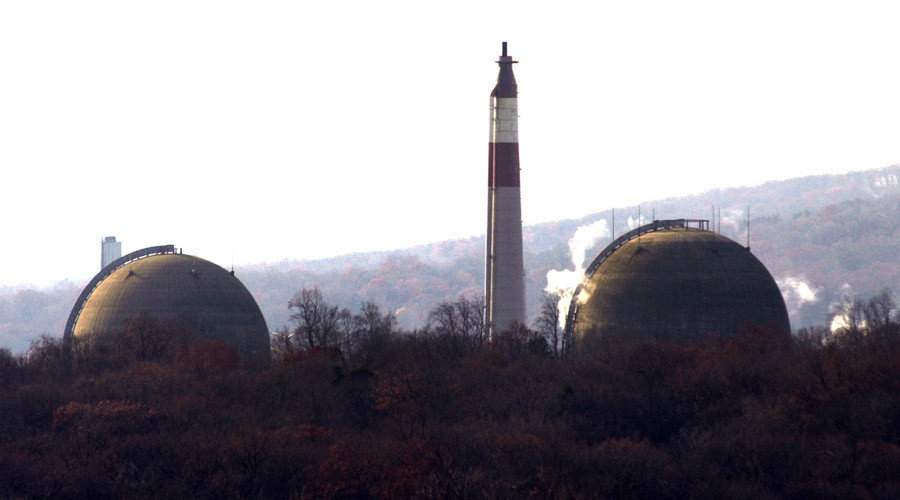 Indian Point Nuclear power plant located on the Hudson River in Buchanan, New York