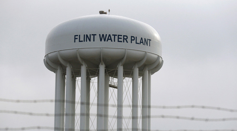 Flint water tower