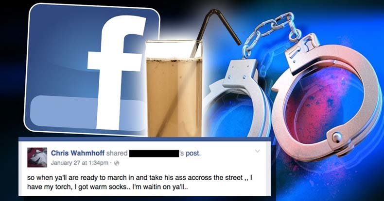 facebook protest arrest