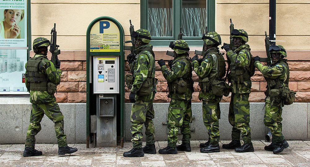 army on street