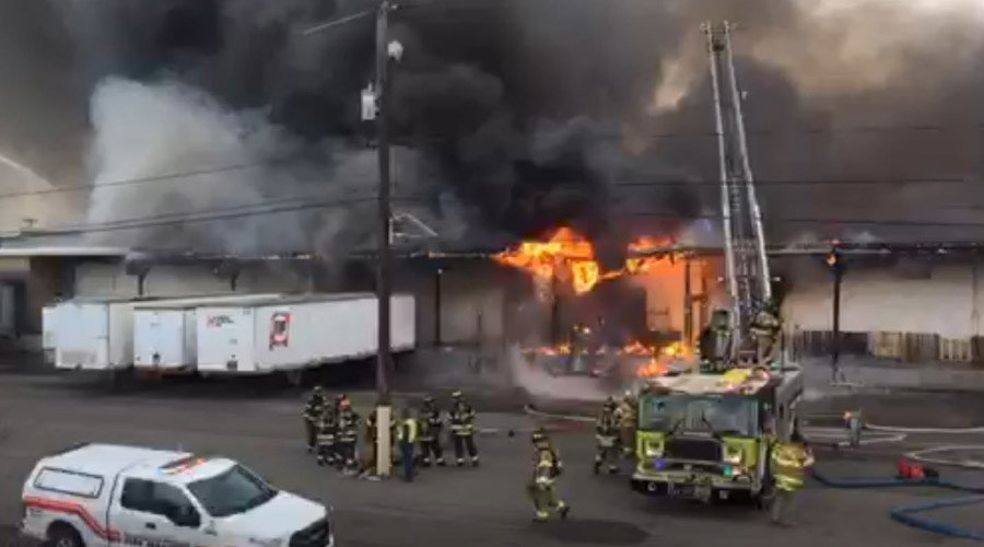 train depot fire NJ