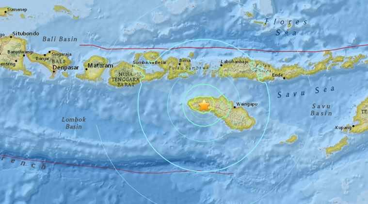 Indonesia earthquake map