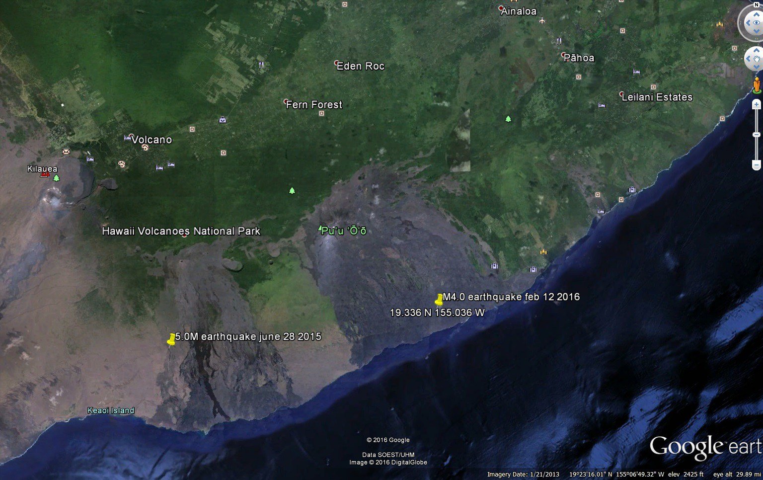 Click to enlarge Pu’u O’o caldera