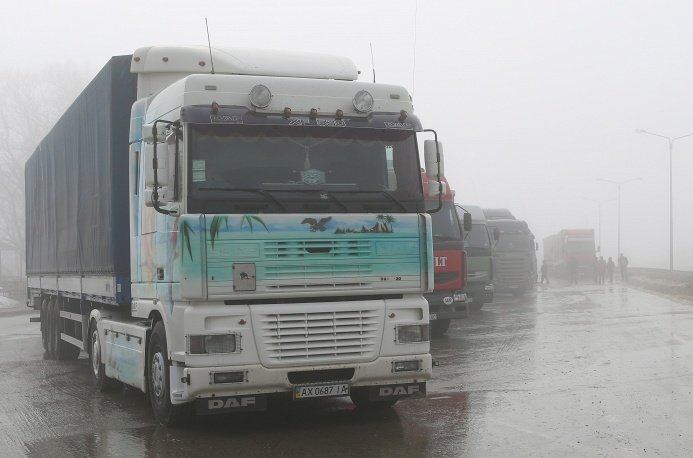 Transport truck in Ukraine