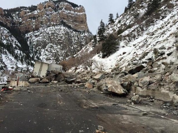 Rock slide on I70 