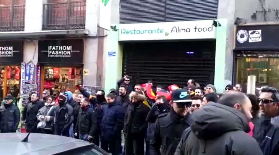 Protesters in Madrid