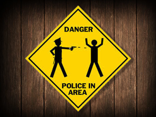 danger police sign