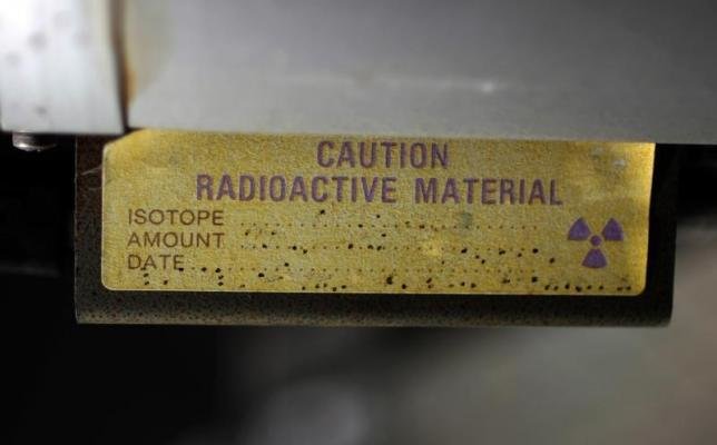  A sign indicating radioactive material