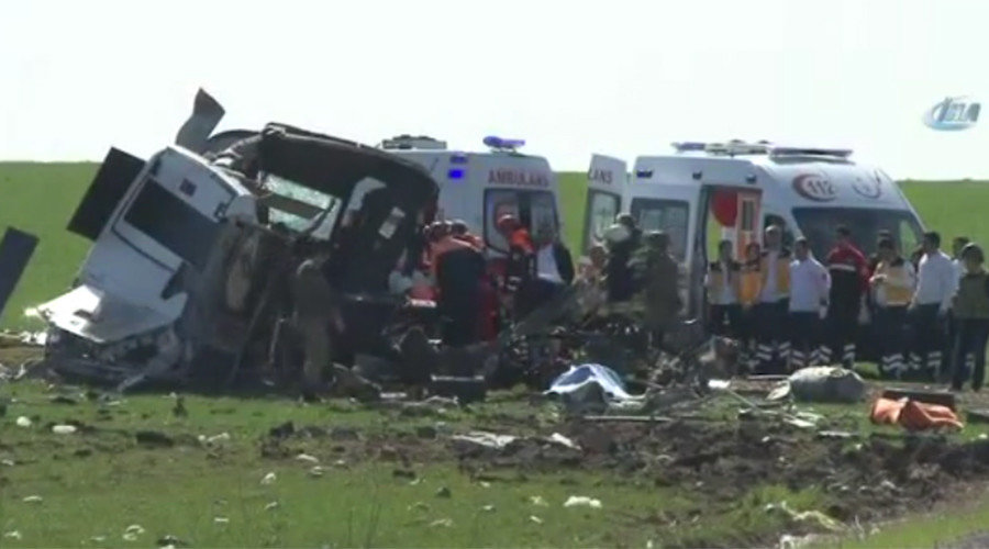Click to enlarge Turkey convoy explosion