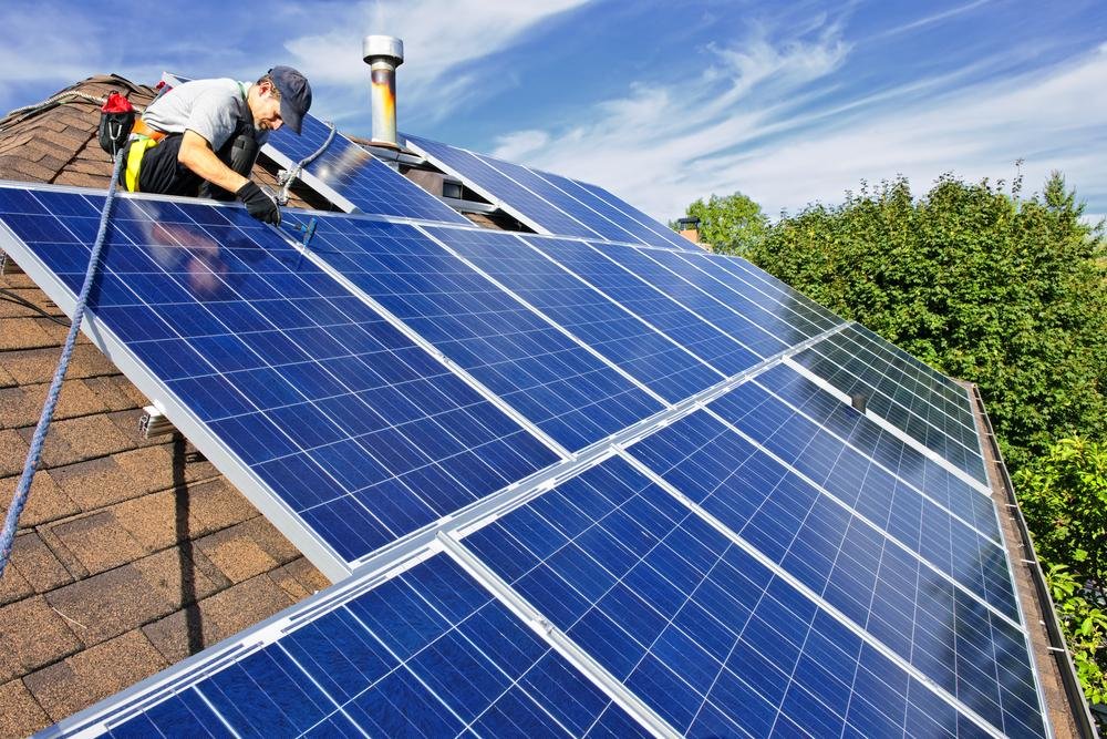 Click to enlarge Rooftop solar panels