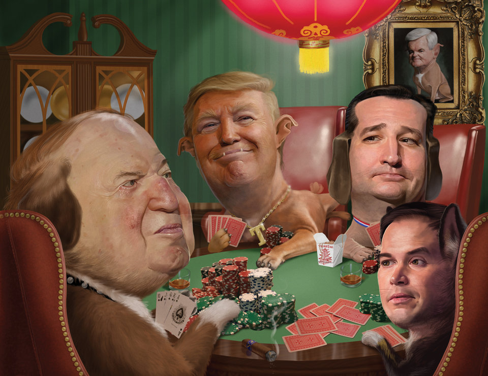 Click to enlarge Sheldon Adelson cartoon
