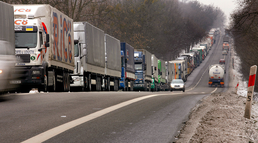Russian transport trucks
