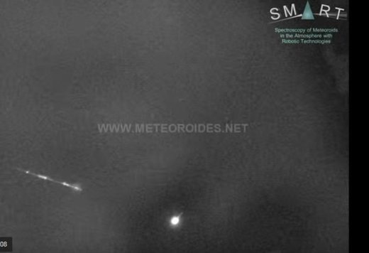 meteor fireball over Morocco