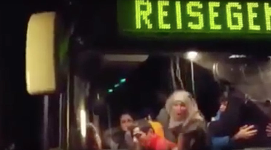 Threatening mob in Germany