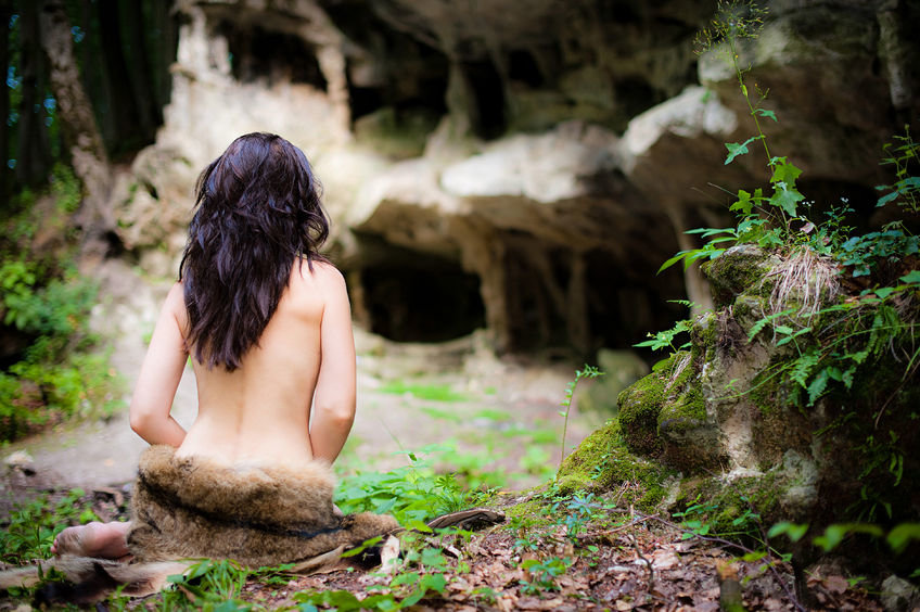 woman in forest