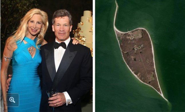 Click to enlarge Louis Moore Bacon, shown with his wife, Gabrielle, is the founder of a highly successful hedge fund and a leading contributor to Jeb Bush’s super PAC. Among his homes is one on Robins Island, off Long Island.