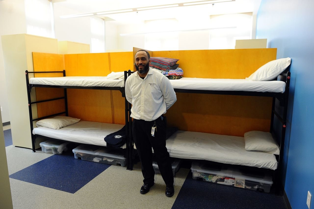 Click to enlarge homeless shelter, homelessness
