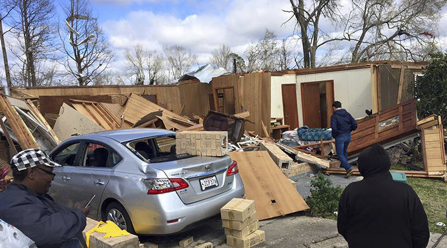 Click to enlarge Tornado damage