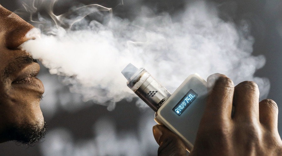 Man vaping