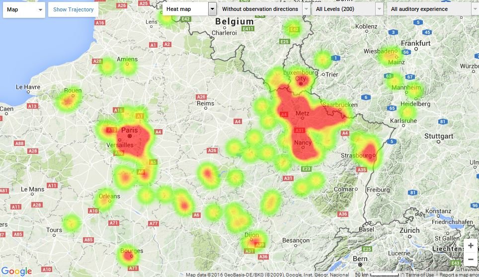 AMS heat map - Event#732-2016