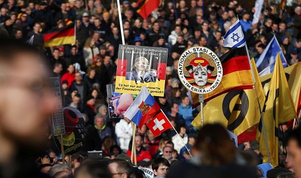 demonstration in Dresden, Germany