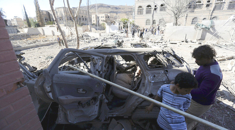 destroyed car