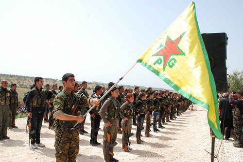 Click to enlarge YPG troops