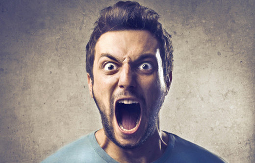 guy expressing rage