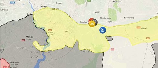 Syria Kurds map