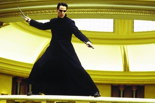 Future thinking: Keanu Reeves was uploaded brain information directly in The Matrix