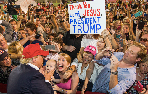 Click to enlarge Trump supporters