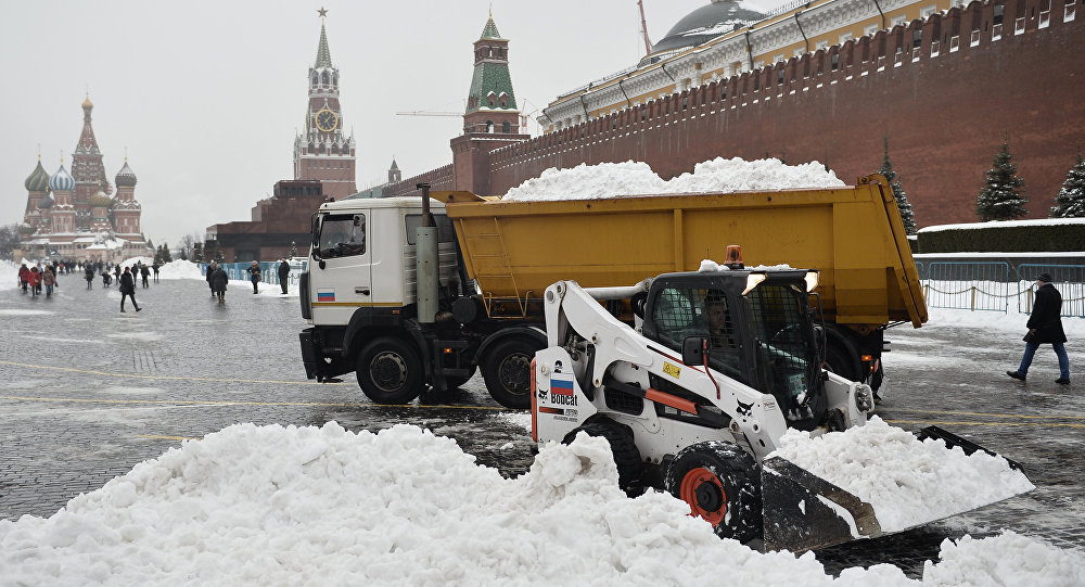 snow in Moscow