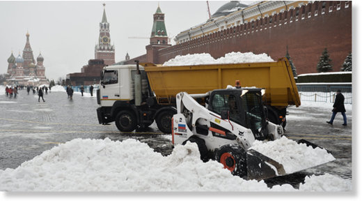 snow in Moscow