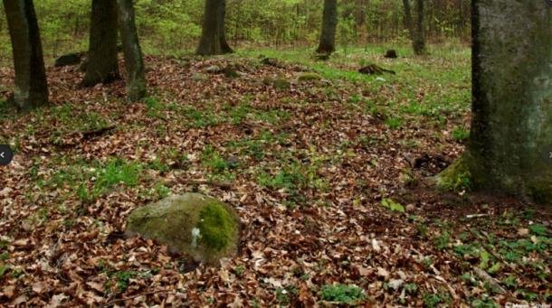 Ruins of one of the tombs discovered near Dolice