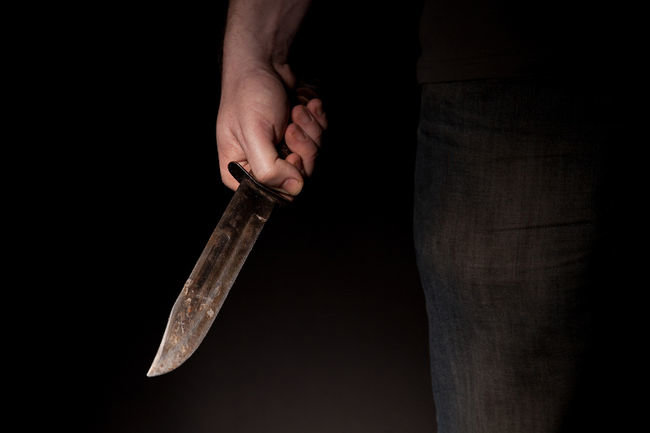 man holding knife
