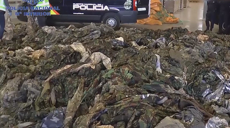 Spain uniform smuggling