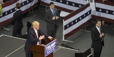 Trump with Secret Service agents