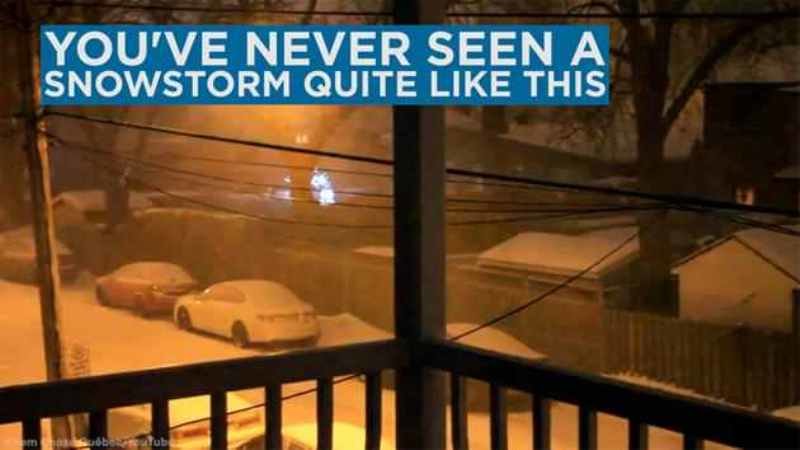 thundersnow storm in Montreal
