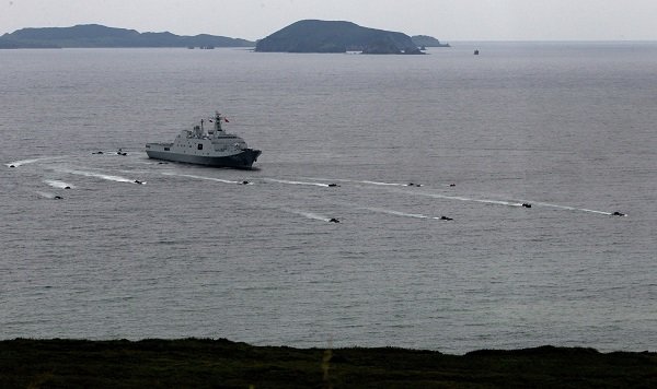 Click to enlarge Russian-Chinese naval drill