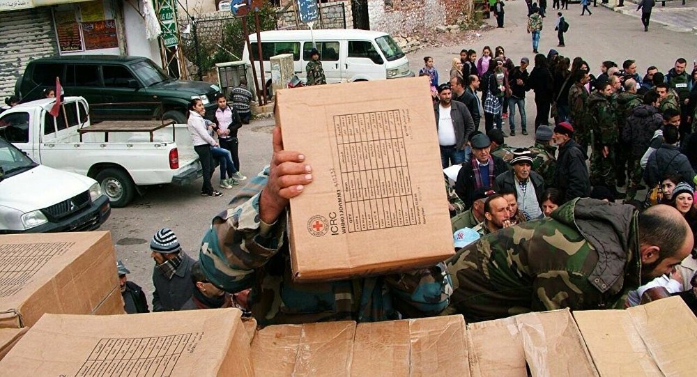 russia delivers aid to syria latakia