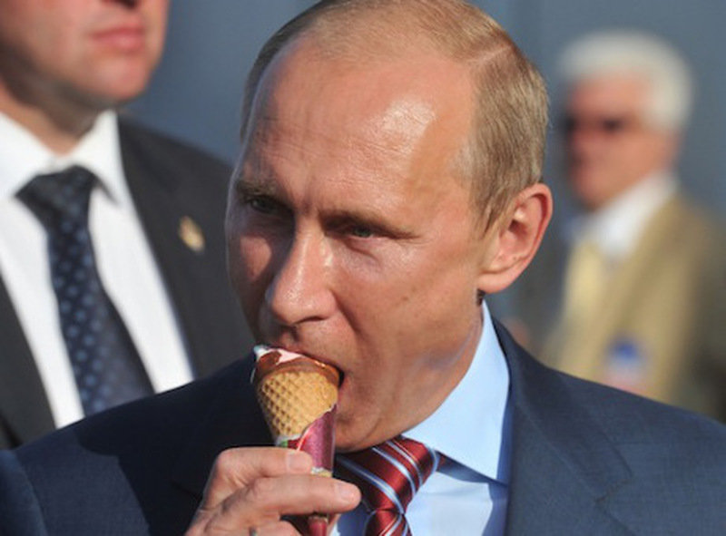 putin eating ice cream