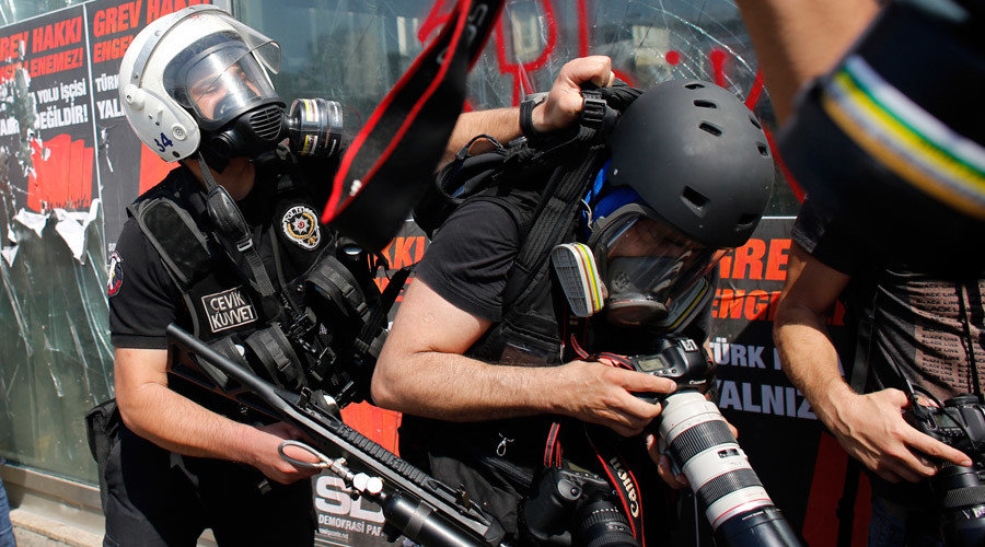 turkish police, news agency seized turkey