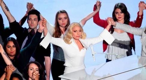 Click to enlarge Lady Gaga With Survivors