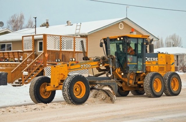 Crews clearing snow