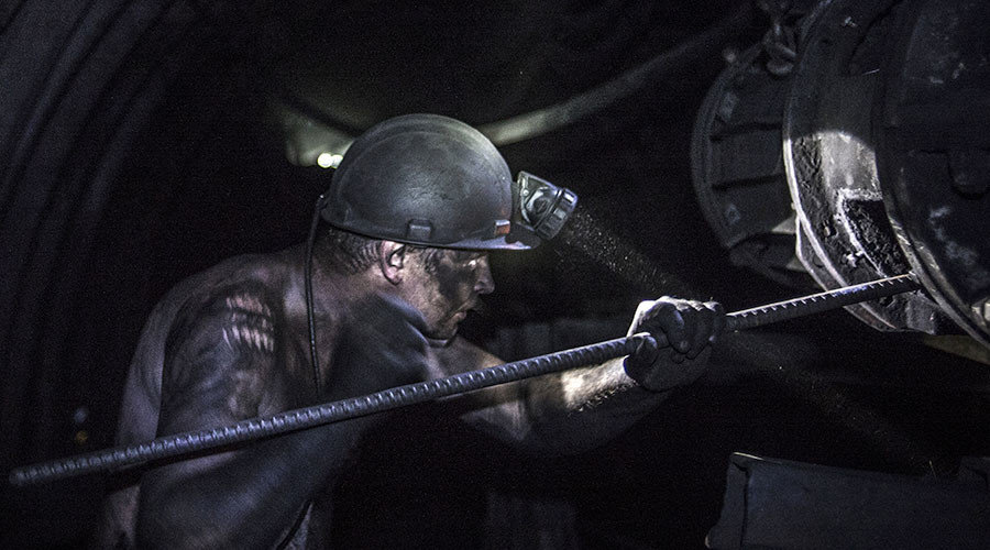 Click to enlarge Ukraine coal miner