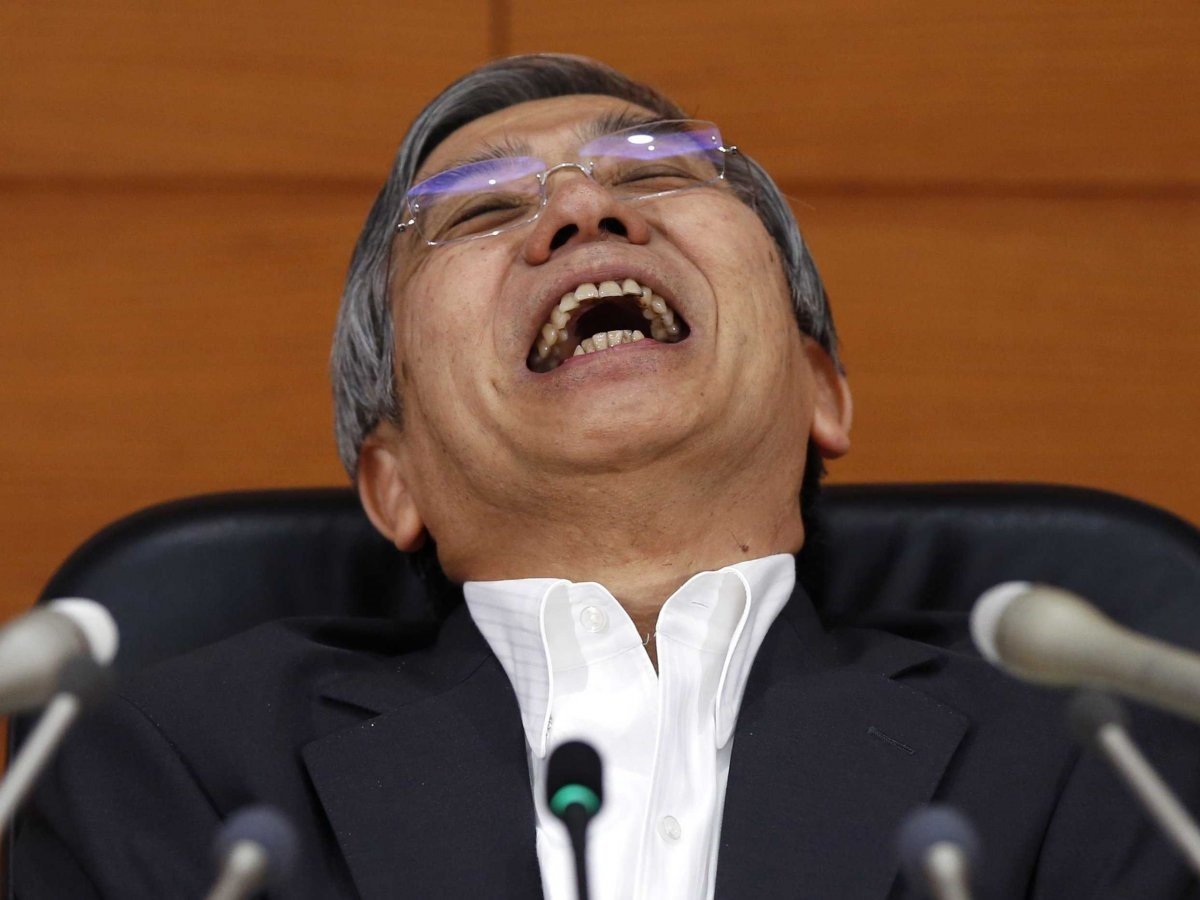 Kuroda laughing