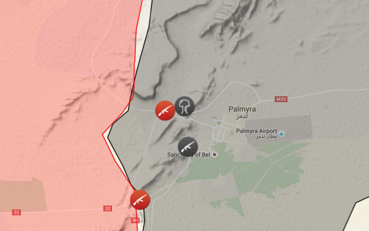 Syria Palmyra map