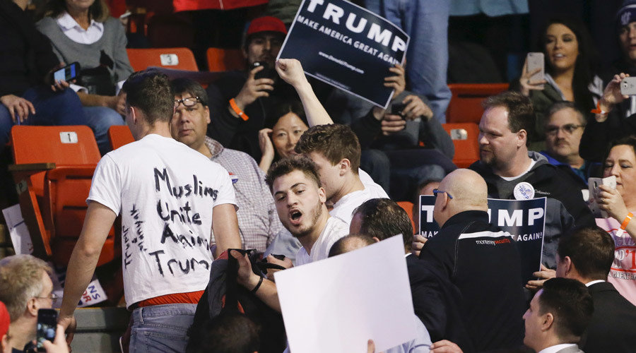 Trump rally protestors